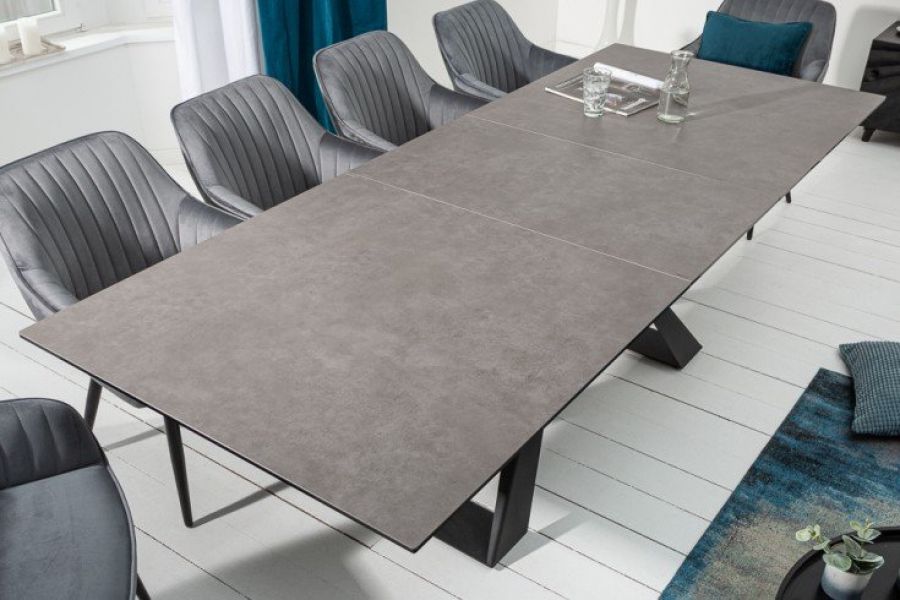 Stół Concord rozkładany 180-230cm ceramiczny antracyt - Invicta Interior