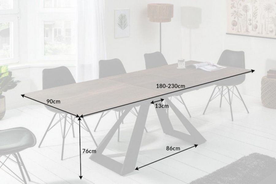 Stół Concord rozkładany 180-230 cm ceramiczny dąb - Invicta Interior