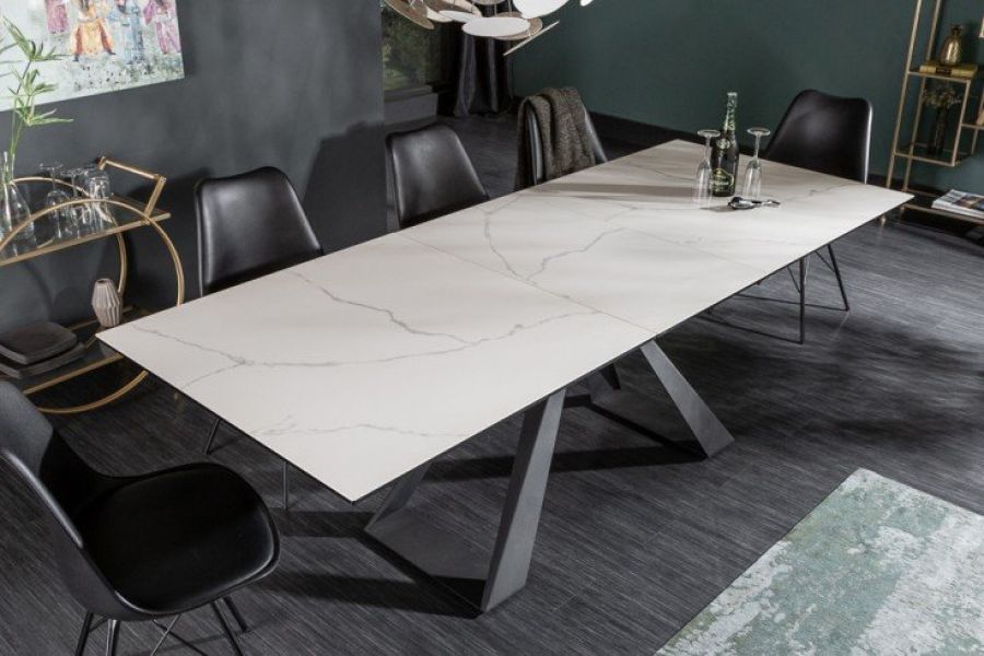 Stół Concord rozkładany 180-230 cm marmur - Invicta Interior