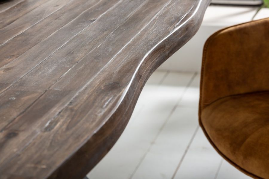 Stół drewniany Genesis vintage brązowy 160 cm - Invicta Interior