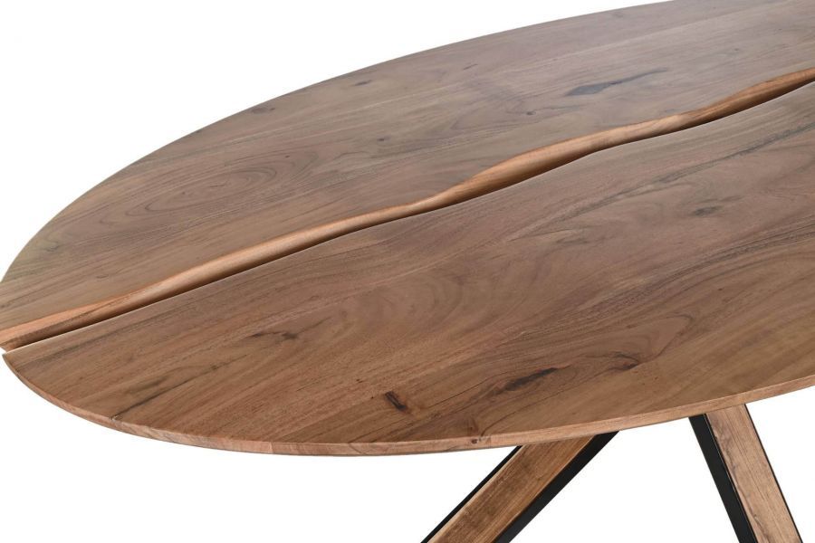 Stół drewniany Living Edge owalny 200 cm