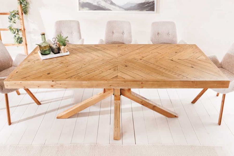 Stół drewniany Mosaik drewno natur 160 cm - Invicta Interior