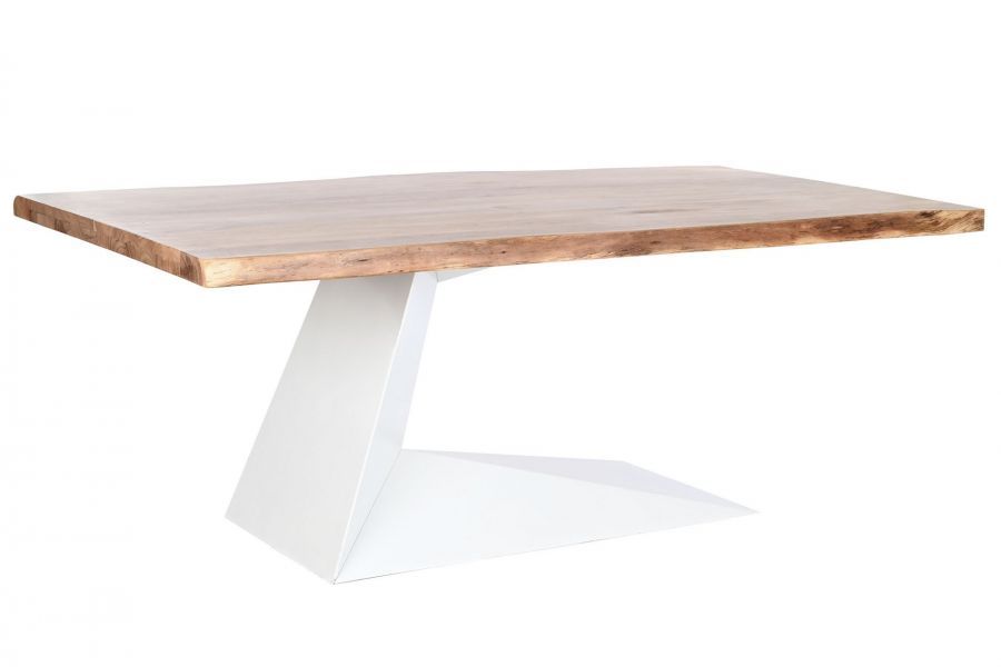Stół Future Mammut 200 cm drewno akacjowe biały