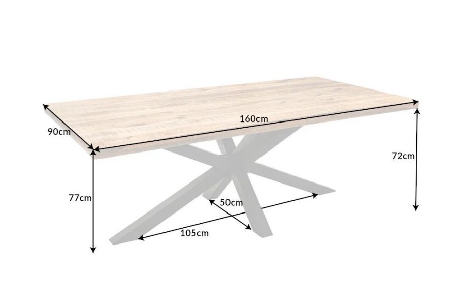 Stół Galaxie 160 cm drewno mango - Invicta Interior