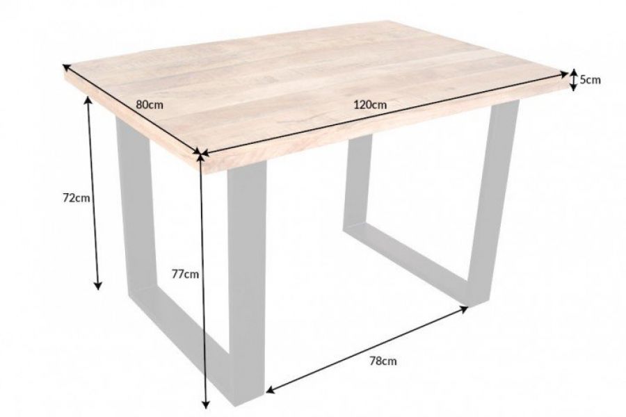 Stół Iron Craft 120 cm drewniany mango - Invicta Interior