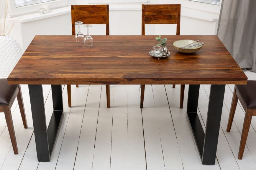 Stół Iron Craft 160 cm drewniany sheesham  - Invicta Interior