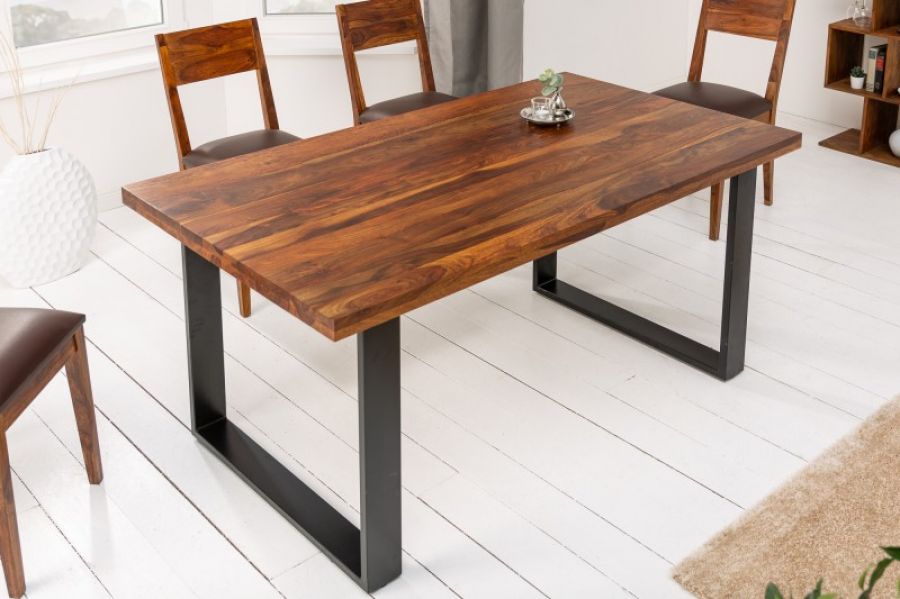 Stół Iron Craft 160 cm drewniany sheesham  - Invicta Interior