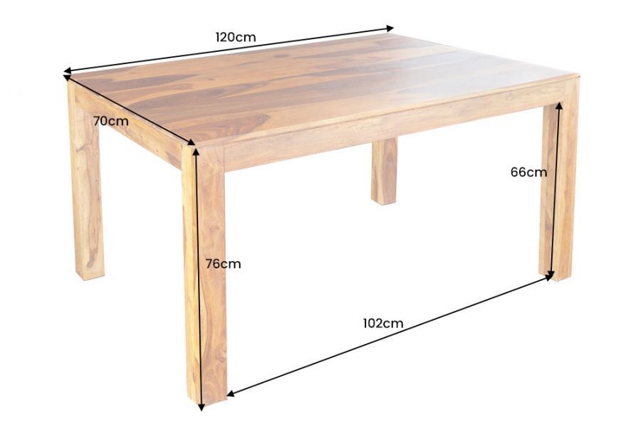 Stół Lagos drewniany 120 cm  - Invicta Interior