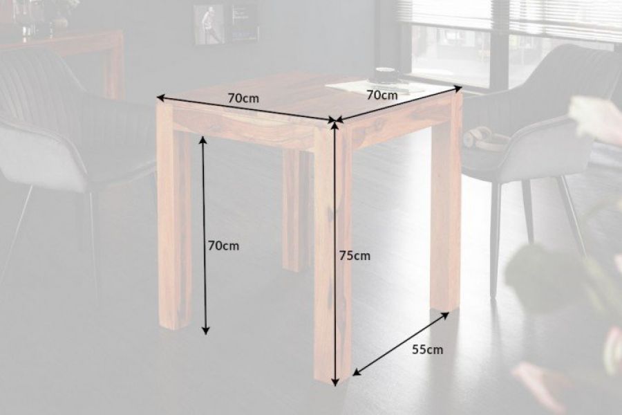 Stół Lagos drewniany 70 cm  - Invicta Interior