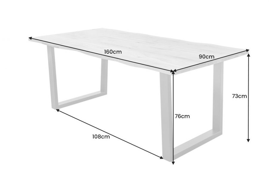 Stół Living Edge 160cm drewniany - Invicta Interior
