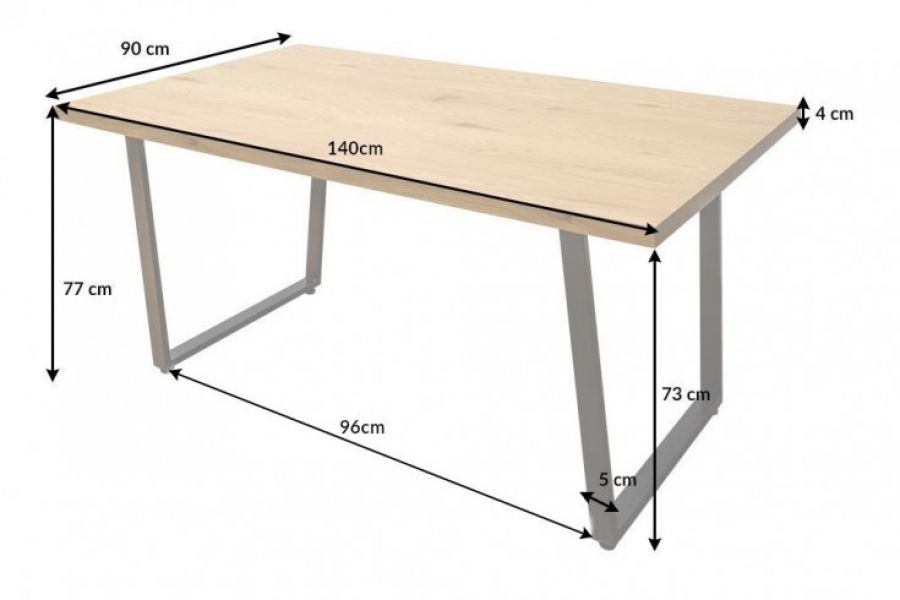 Stół Loft 140cm industrialny - Invicta Interior