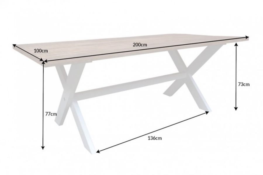 Stół Long Island 200 cm mango - Invicta Interior