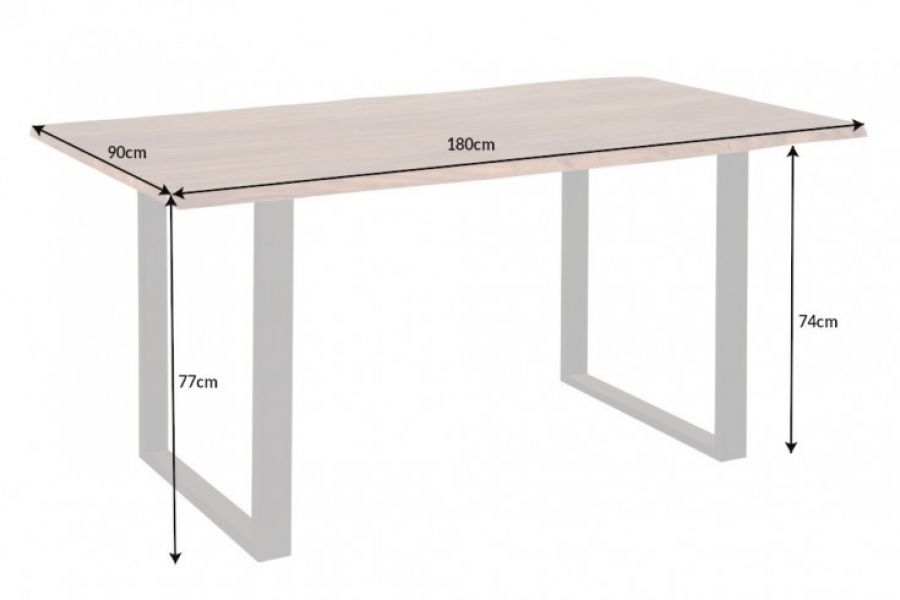 Stół Mammut 180cm drewno akacjowe 26mm - Invicta Interior