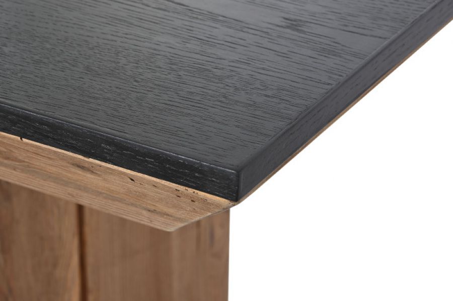 Stół Massiv drewno sosnowe czarny 240 cm