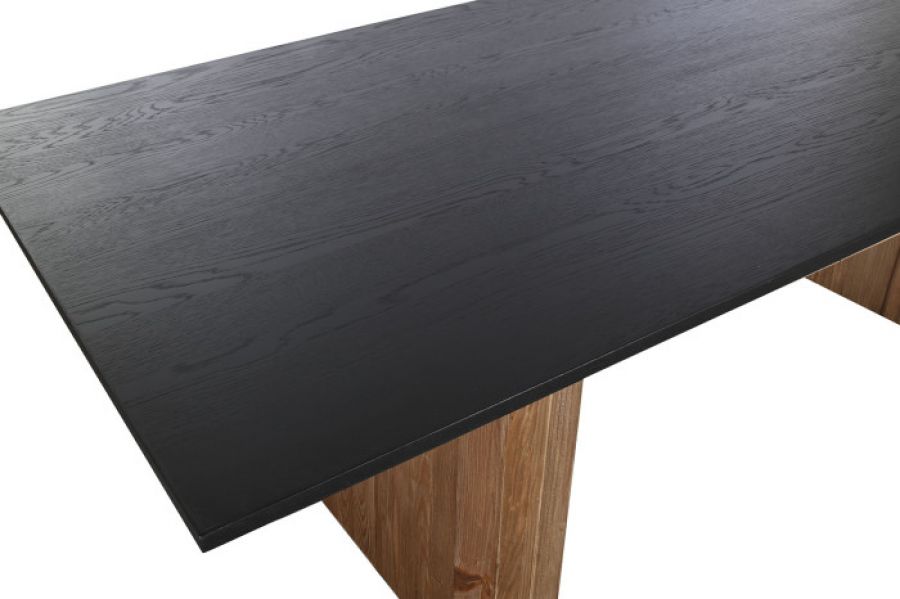 Stół Massiv drewno sosnowe czarny 240 cm