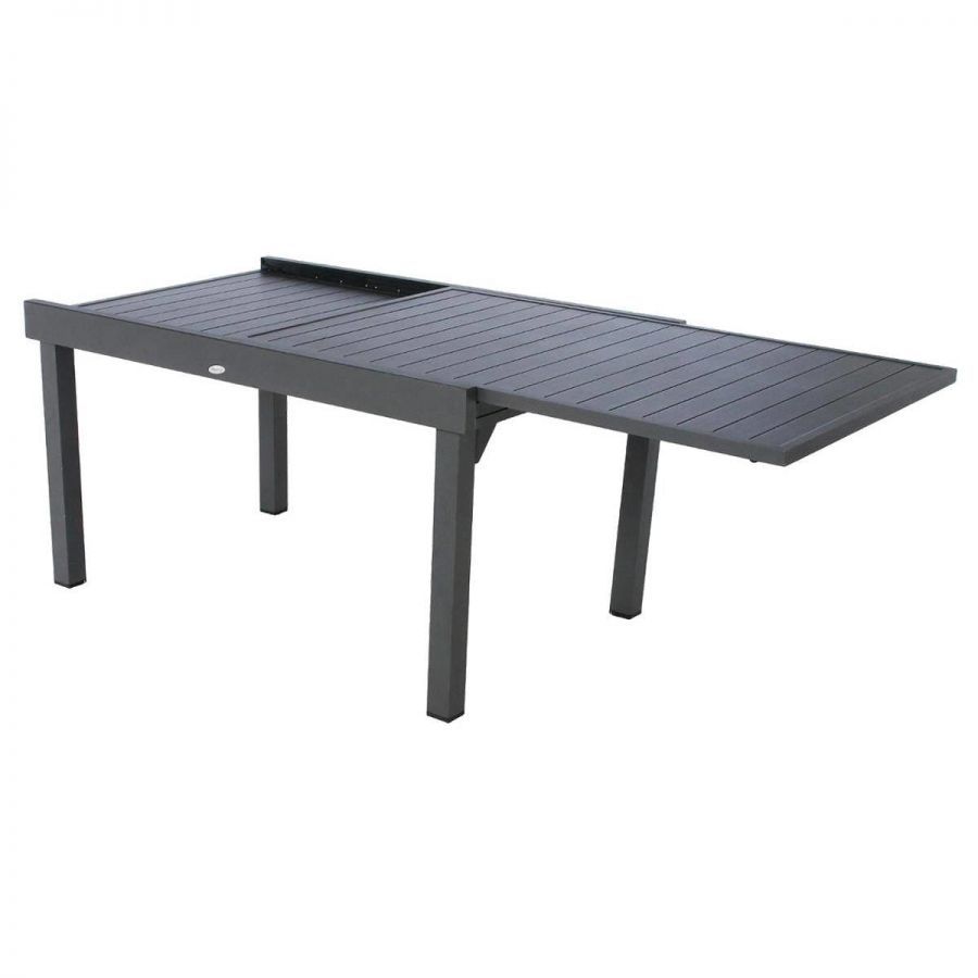 Stół ogrodowy aluminiowy rozkładany 135-270 cm grafitowy antracytowy