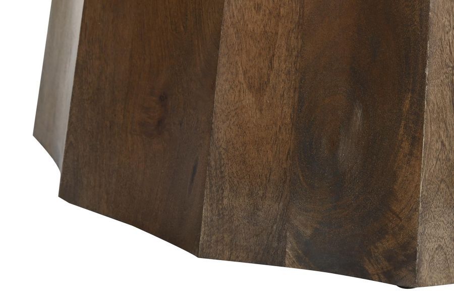 Stół okrągły 120 cm drewno mango czarny blat - Item International