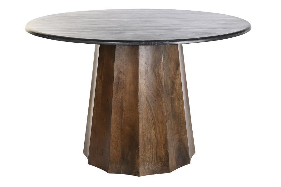 Stół okrągły 120 cm drewno mango czarny blat - Item International