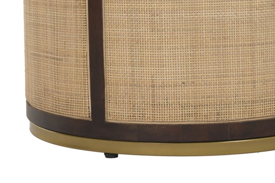 Stół okrągły Capri drewno mango rattan - Item International