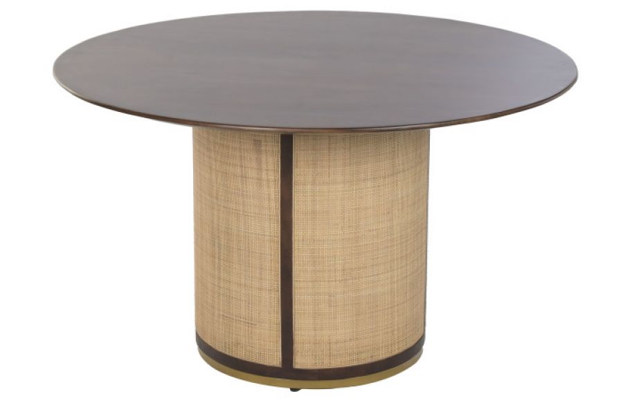 Stół okrągły Capri drewno mango rattan - Item International