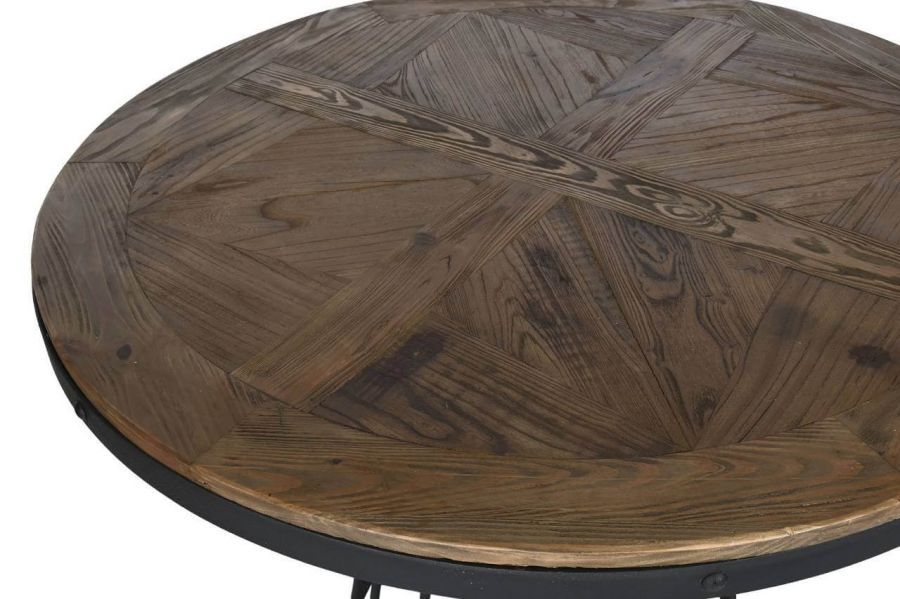 Stół okrągły drewniany Iron Craft shabby - Item International