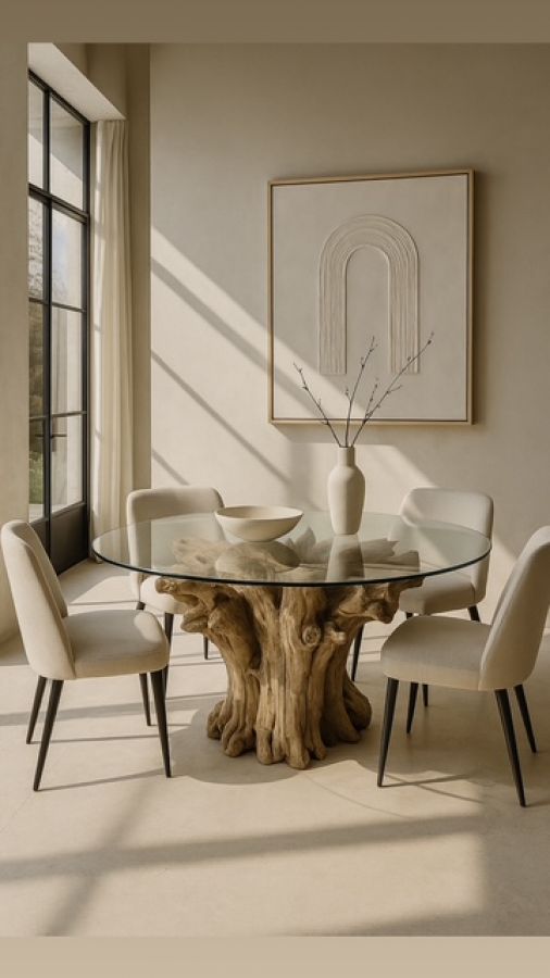 Stół okrągły drewniany Korzeń drzewa 160 cm - Item International