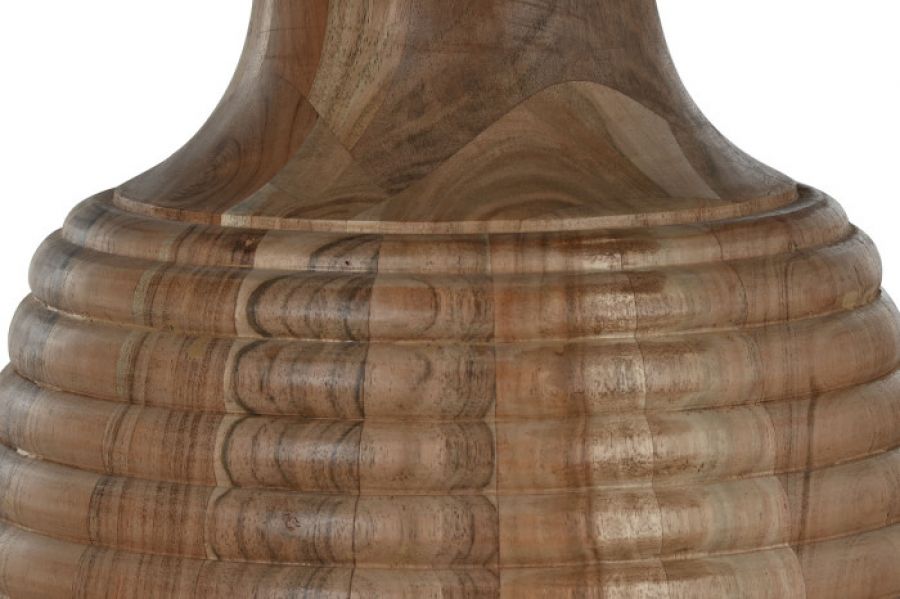 Stół okrągły drewniany Modern z czarnym marmurowym blatem - Item International
