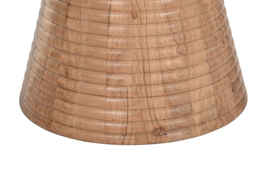 Stół okrągły drewniany Modern z marmurowym blatem - Item International
