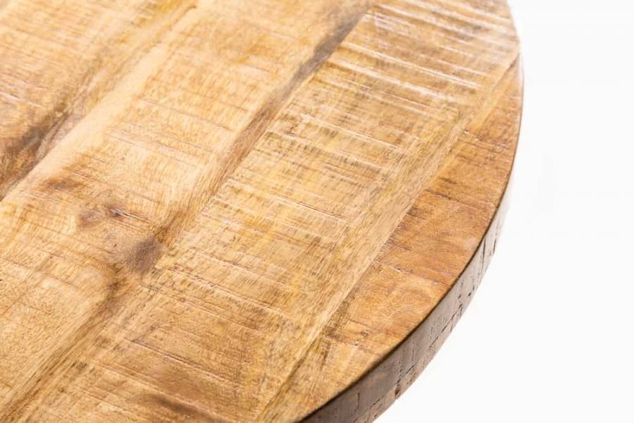 Stół okrągły Iron Craft 80 cm drewniany - Invicta Interior