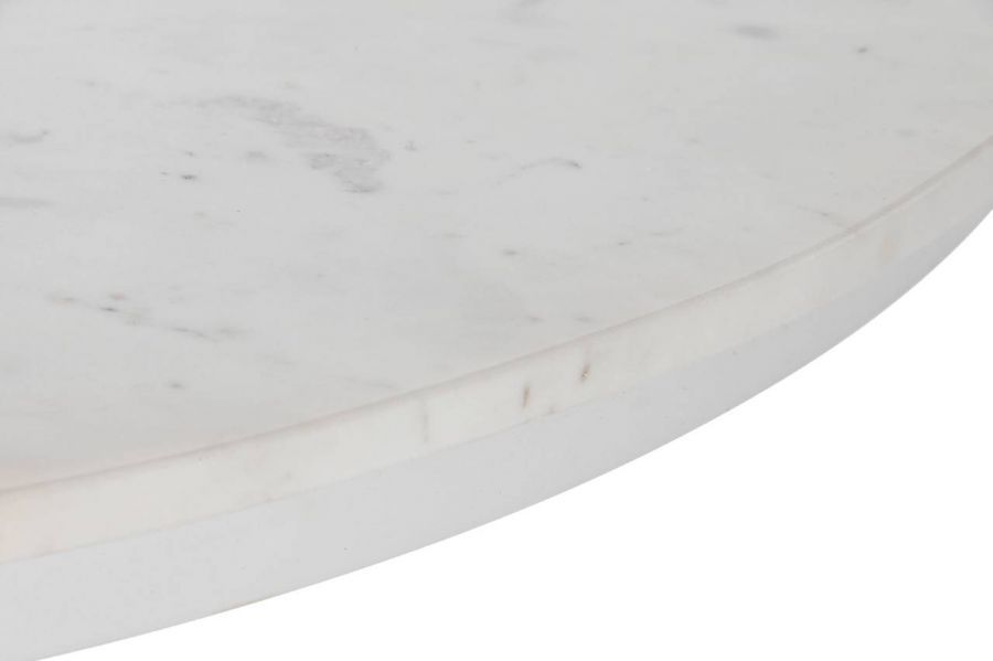 Stół okrągły Relief biały z marmurem - Item International