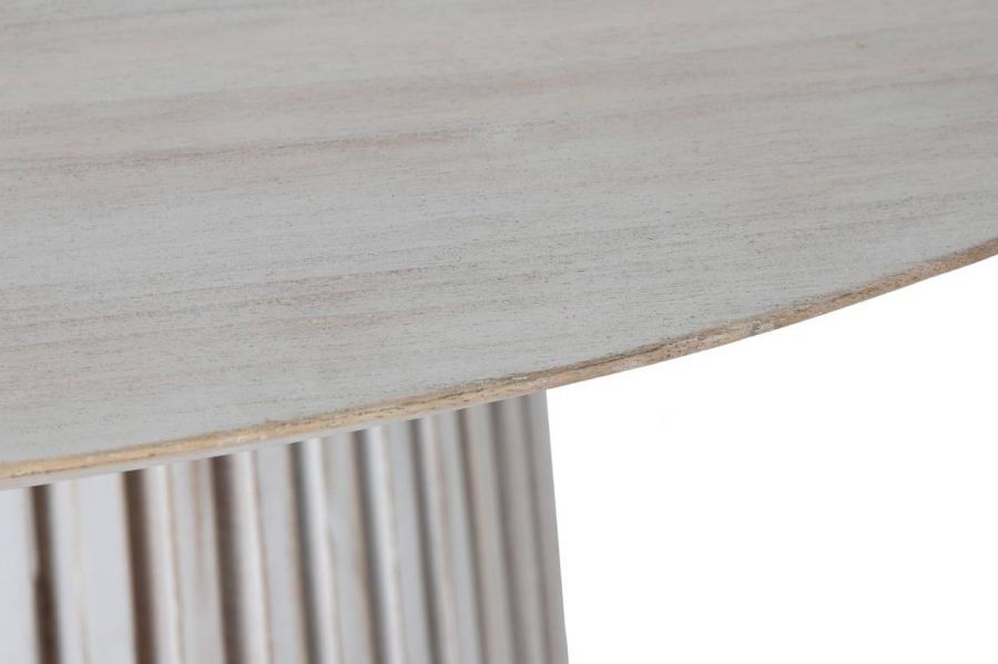 Stół okrągły Scandi z lamelami 150 cm biały - Item International