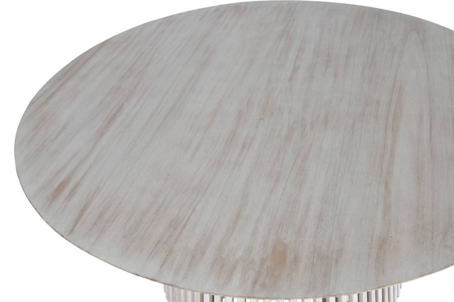 Stół okrągły Scandi z lamelami 150 cm biały - Item International