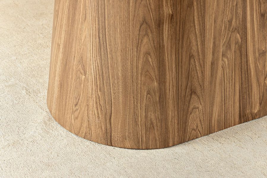 Stół owalny drewniany Marmur Unique 200 cm szary - Invicta Interior