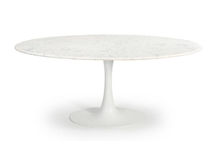 Stół owalny Tulip biały marmur 180 cm - Item International