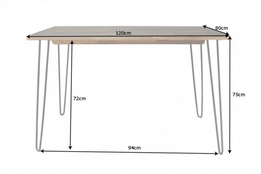 Stół Scorpion 120cm drewniany - Invicta Interior