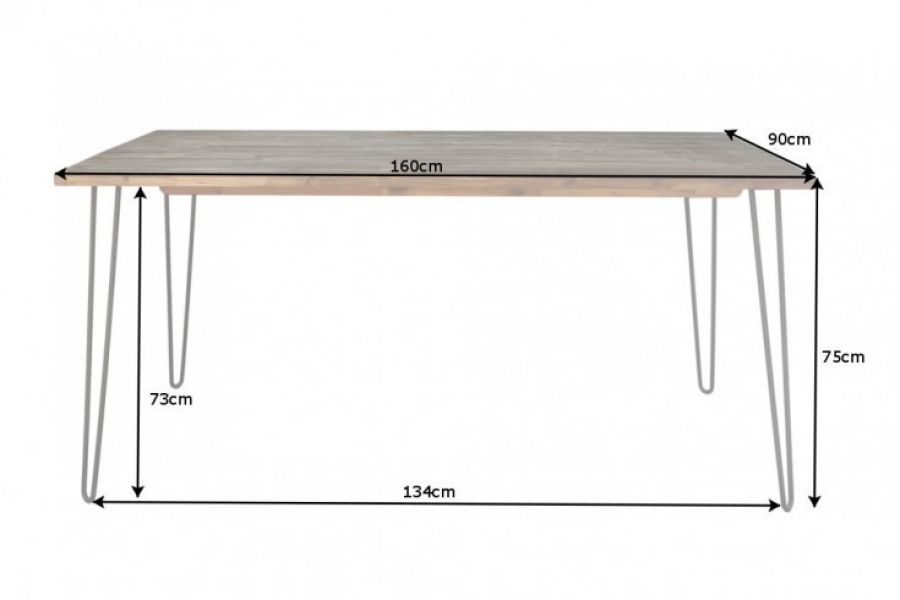 Stół Scorpion 160cm drewniany - Invicta Interior