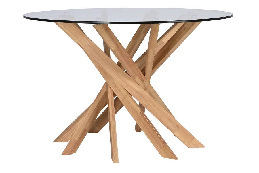 Stół Sticks okrągły 120 cm drewno orzech - Item International
