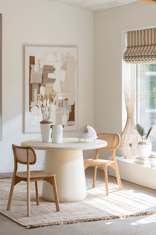 Stół Valencia beżowy japandi 120 cm