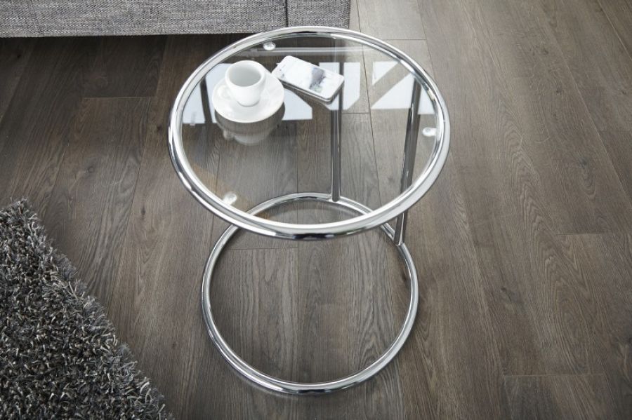 Stolik Art Deco original 55 cm chrom  - Invicta Interior