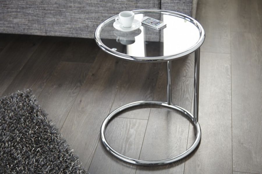 Stolik Art Deco original 55 cm chrom  - Invicta Interior