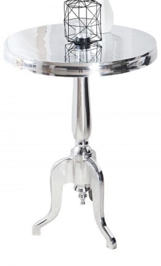 Stolik Barocco Jardin 75 cm srebrny  - Invicta Interior