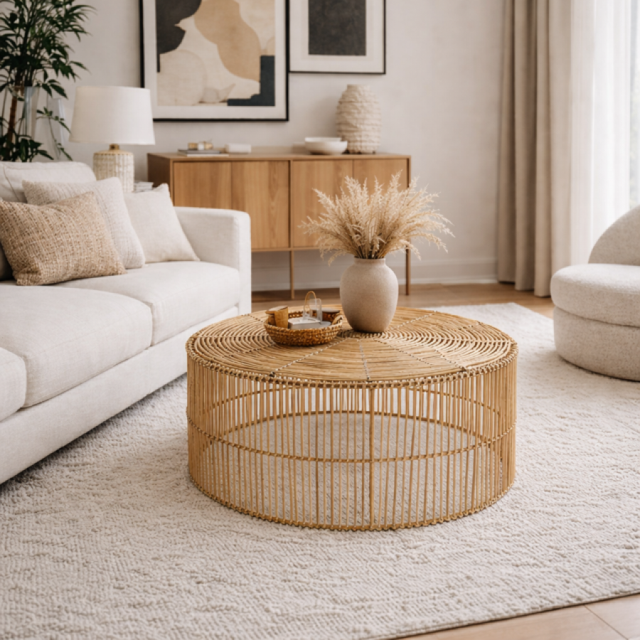 Stolik Boho rattanowy 56 cm