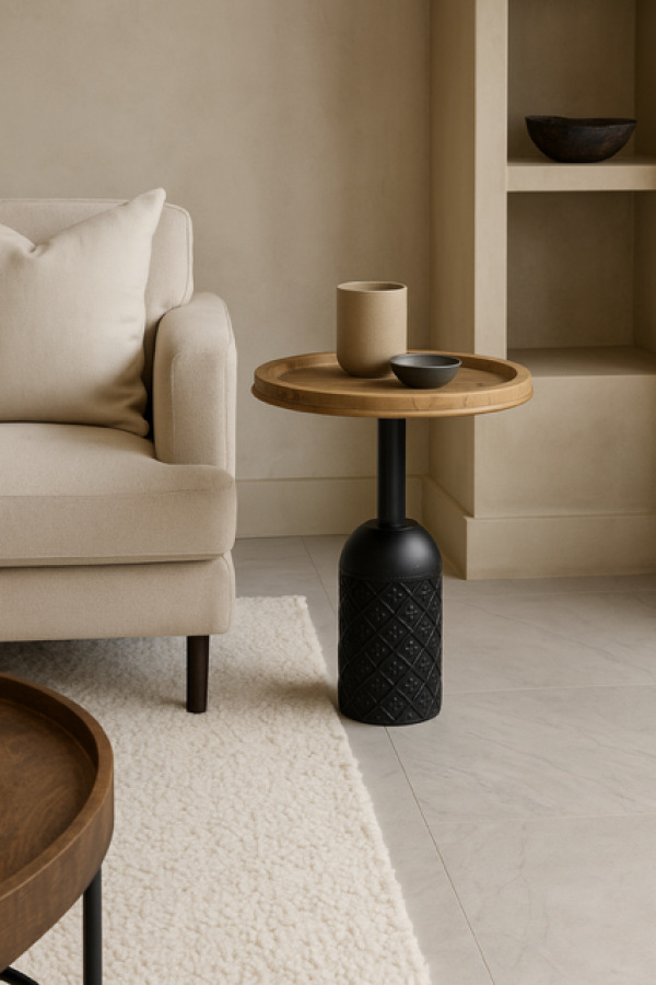 Stolik Bottle vintage czarny