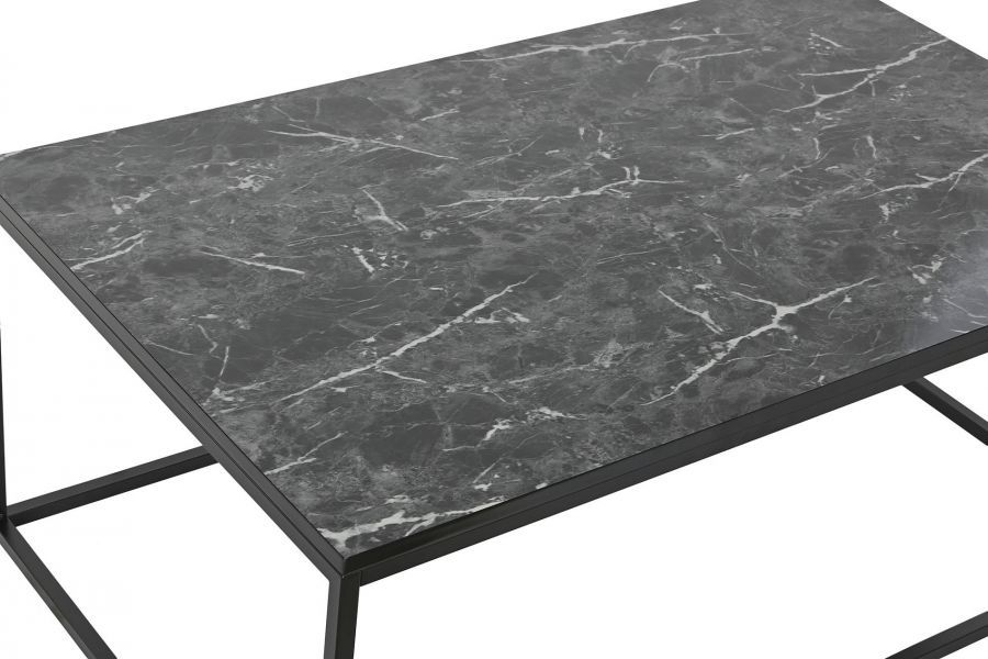 Stolik czarny 100 cm marmur  - Item International