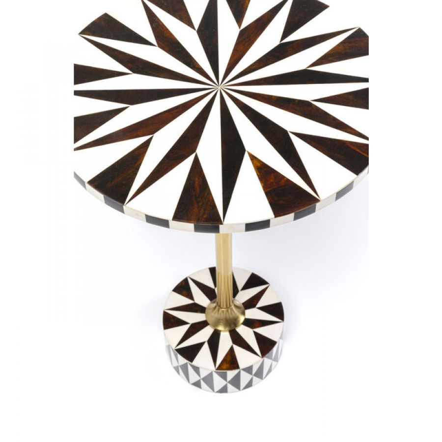 Stolik Domero Star biało-brązowy 40 cm - Kare Design