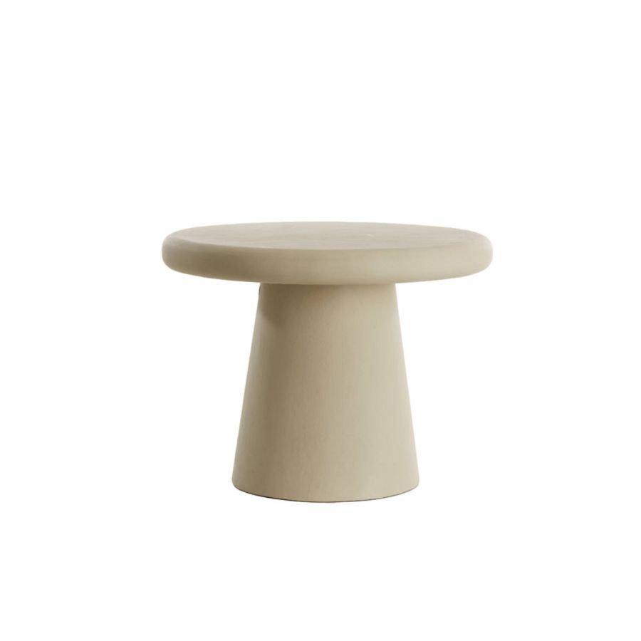Stolik Japandi okrągły biały beżowy 60 cm - Light & Living