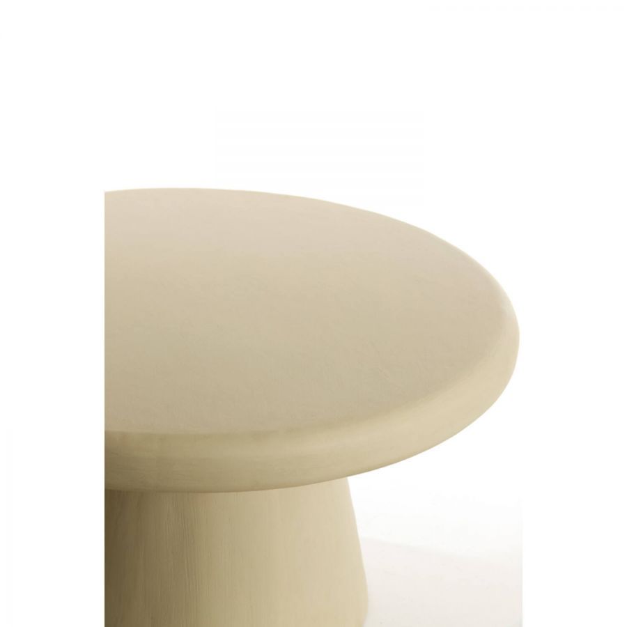 Stolik Japandi okrągły biały beżowy 70 cm - Light & Living