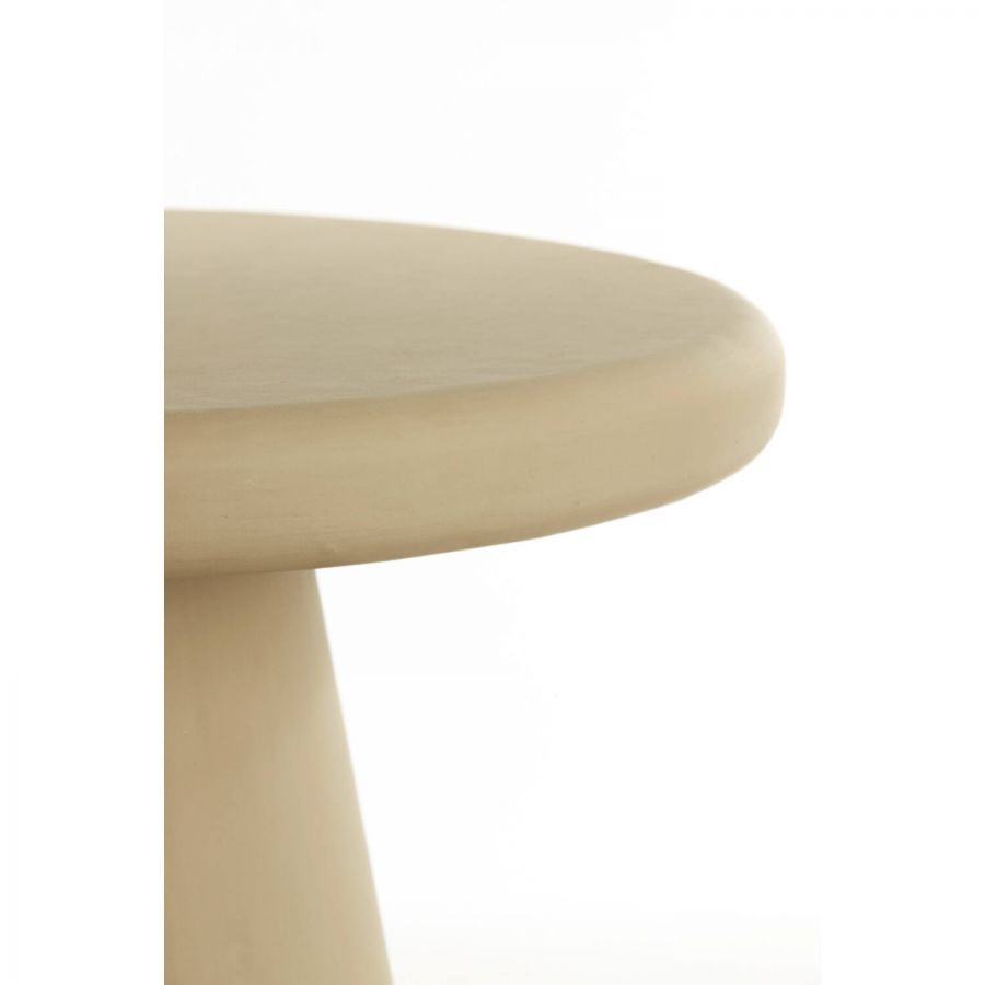 Stolik Japandi okrągły biały beżowy 70 cm - Light & Living