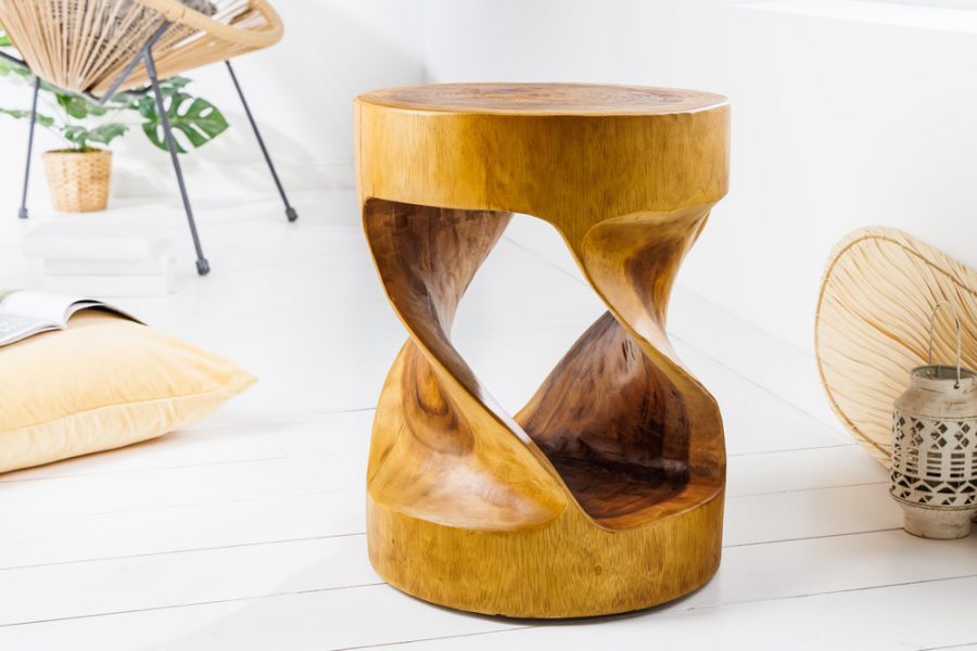 Stolik kawowy drewniany Arte 35 cm  - Invicta Interior