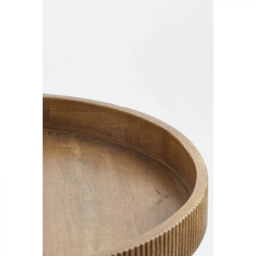 Stolik kawowy drewniany Relief 50 cm - Light & Living